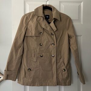 Gap Tan Khaki Double-Breasted Women's Jacket (with belt tie)